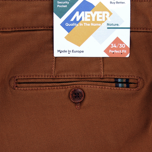 Meyer Rio Supersoft Cotton Twill Trouser Ginger Regular Leg