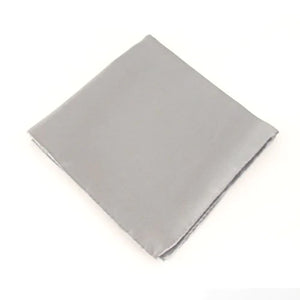 Silver Silk Pocket Square