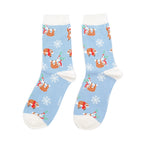 Load image into Gallery viewer, Blue Xmas Sloths Socks
