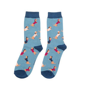 Denim Sausage Dog Pals Socks