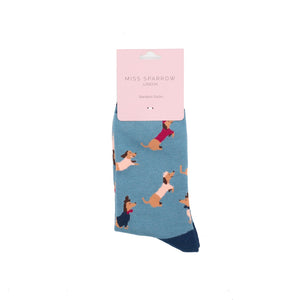 Denim Sausage Dog Pals Socks