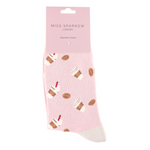 Load image into Gallery viewer, Pink Takeaway Coffee Socks
