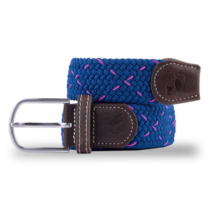 Navy Pink Woven Belt