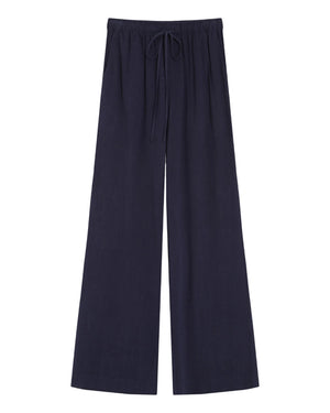 Navy Wide Leg Trousers