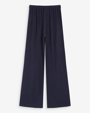 Navy Wide Leg Trousers