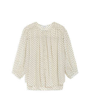 Cream Polka Dot Blouse