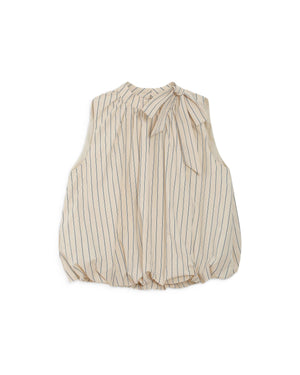 Cream Balloon Poplin Top