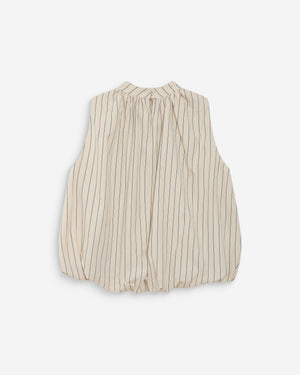 Cream Balloon Poplin Top