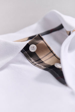 White Pique Polo Shirt