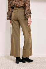 Load image into Gallery viewer, Khaki Embroidered Side Jeans
