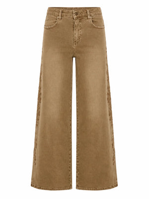 Khaki Embroidered Side Jeans