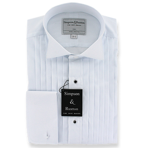 Pleated Dress Paris Shirt Wing Collar