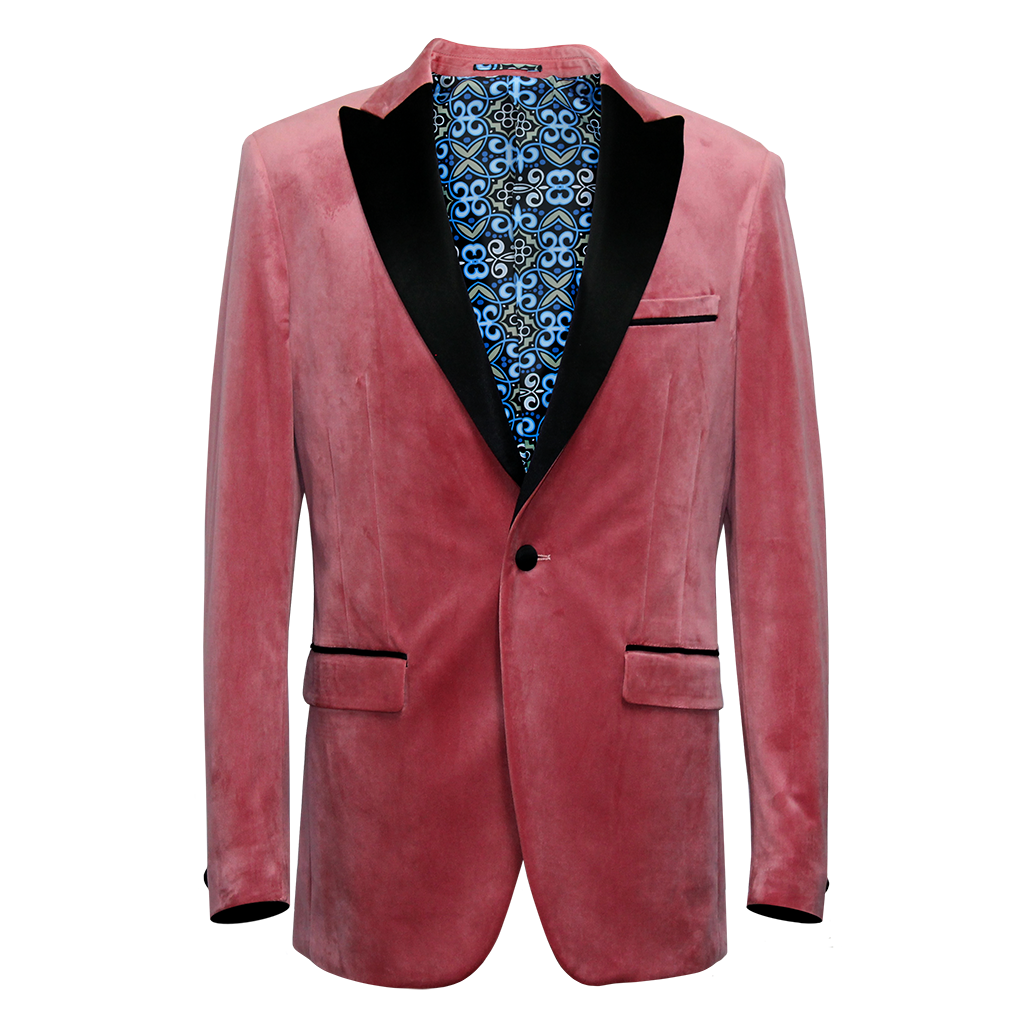 Mens pink 2025 velvet blazer