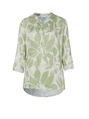 Green Abstract Print Shirt