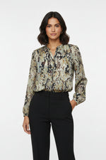 Load image into Gallery viewer, Snakeskin Pattern Blouse
