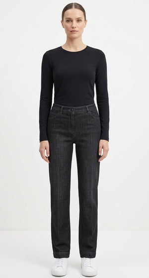 Grey Wide Leg Jeans