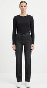Load image into Gallery viewer, Grey Wide Leg Jeans
