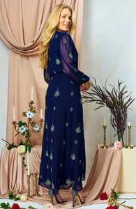 Navy Harper Wrap Dress