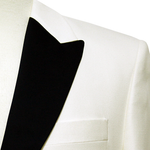 Load image into Gallery viewer, Torre White Grissom Tuxedo Jacket Long Length
