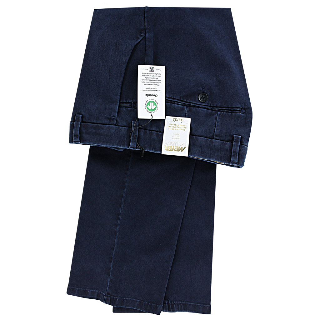 Navy Moleskin Trousers Regular Leg