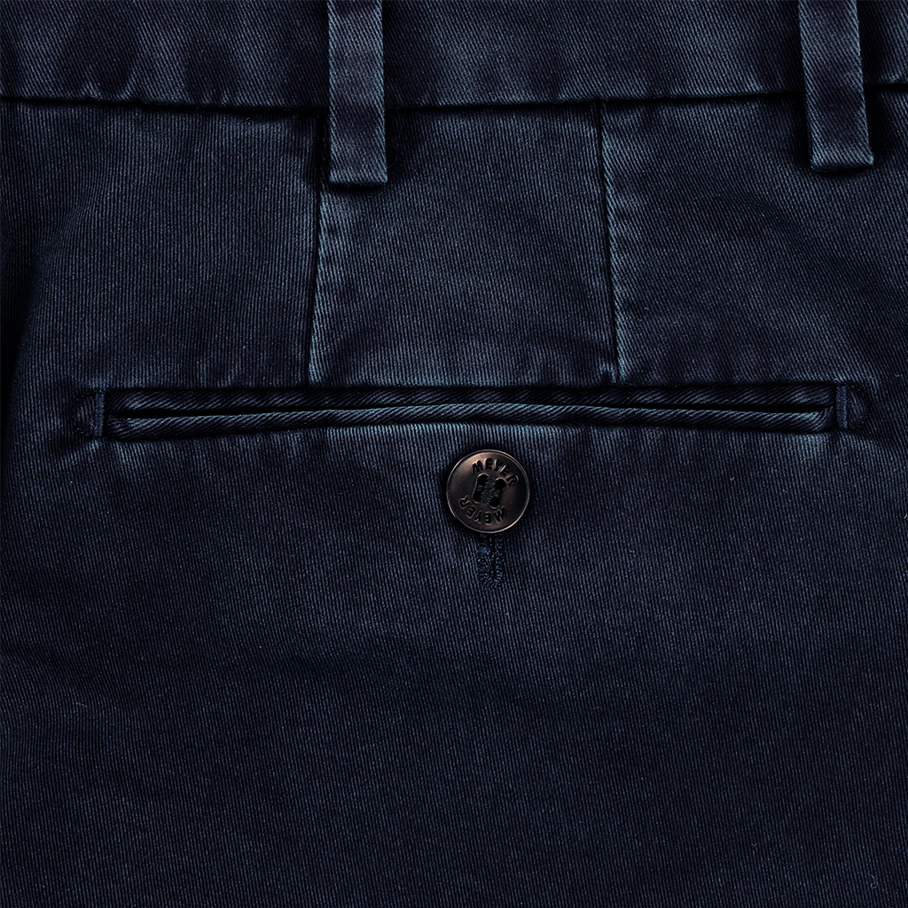 Navy Moleskin Trousers Regular Leg