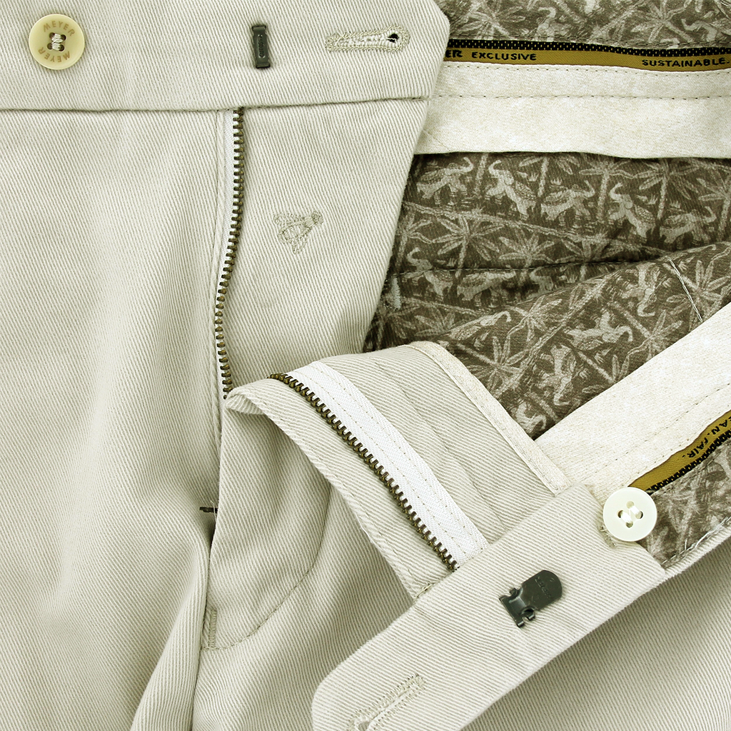 Off White Moleskin Trousers Regular Leg