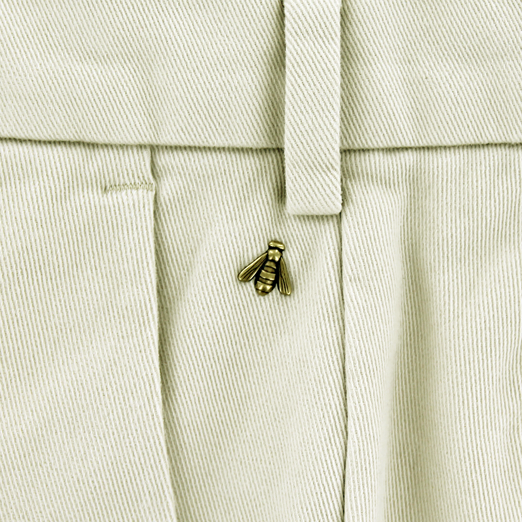 Off White Moleskin Trousers Short Leg