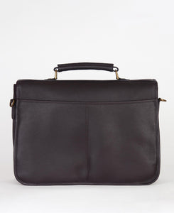 Barbour Brown Leather Briefcase