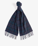 Load image into Gallery viewer, Navy Tartan Lambswool Scarf
