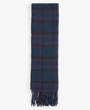 Navy Tartan Lambswool Scarf