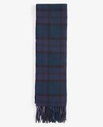Load image into Gallery viewer, Navy Tartan Lambswool Scarf
