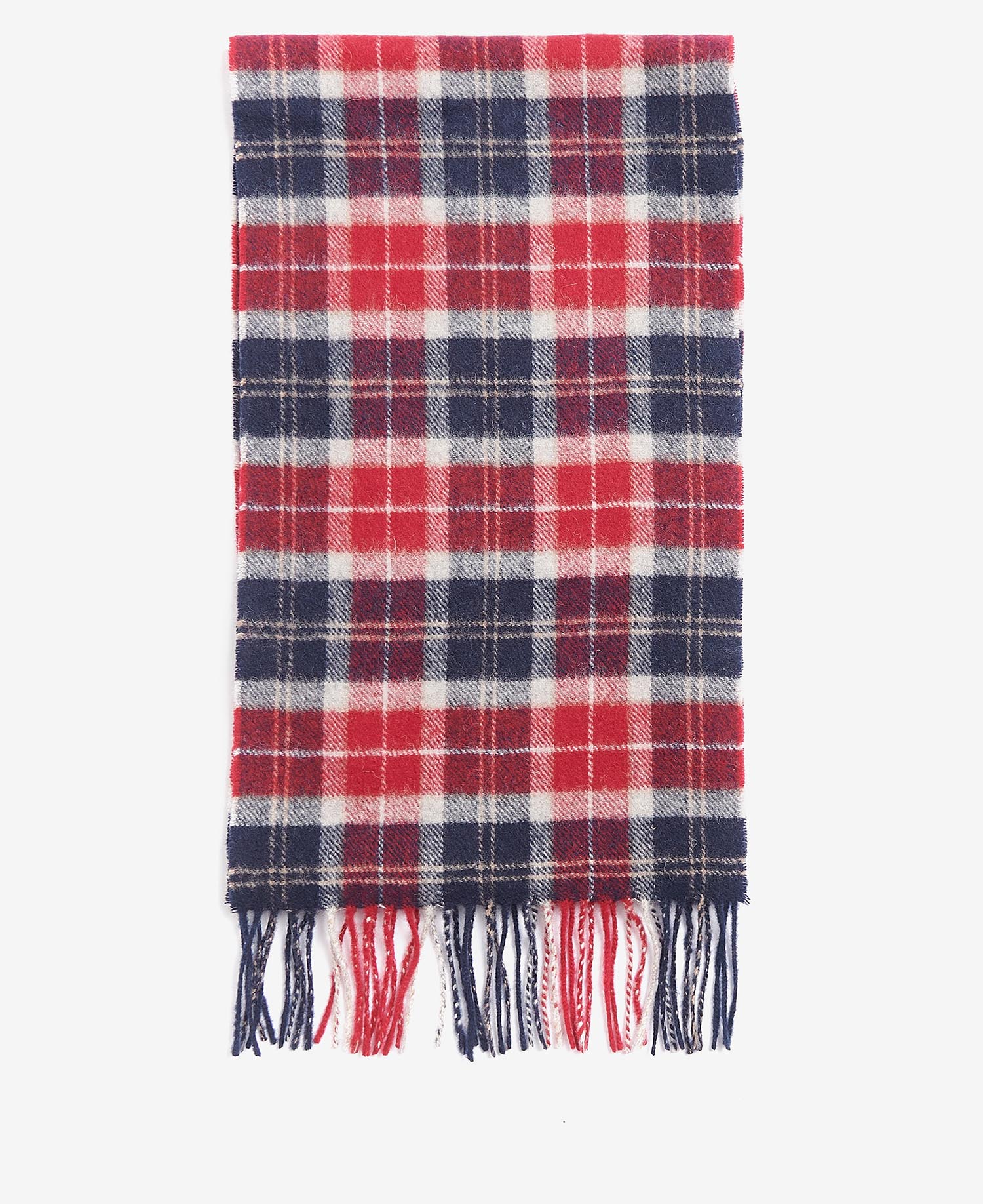 Barbour Tartan Lambswool Scarf Berry