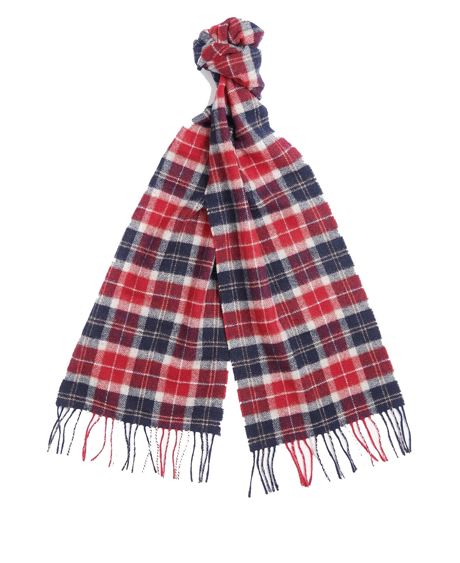 Barbour Tartan Lambswool Scarf Berry