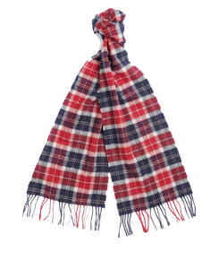 Barbour Tartan Lambswool Scarf Berry