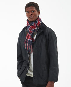 Barbour Tartan Lambswool Scarf Berry