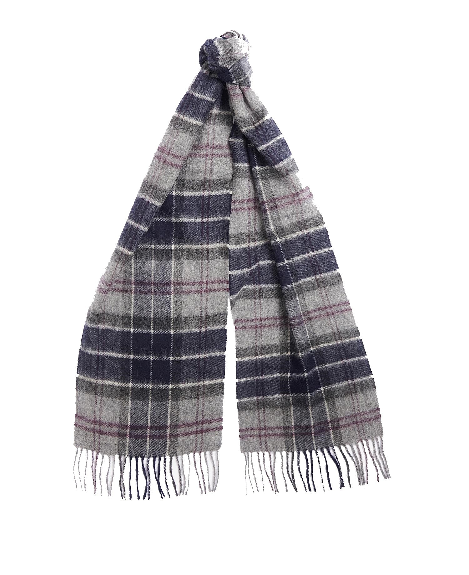 Barbour Tartan Cashmere Lambswool Scarf Black