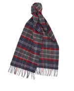 Load image into Gallery viewer, Barbour Tartan Cashmere Lambswool Scarf Blue
