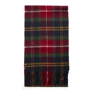 Berry Wool Cashmere Tartan Scarf