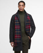 Load image into Gallery viewer, Berry Wool Cashmere Tartan Scarf
