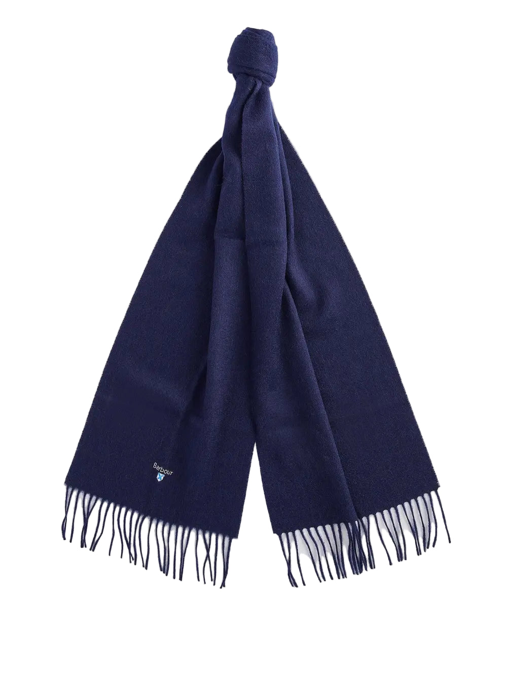 Navy Plain Lambswool Scarf