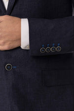 Load image into Gallery viewer, Navy Linen Jacket
