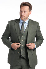 Load image into Gallery viewer, Olive Linen Jacket
