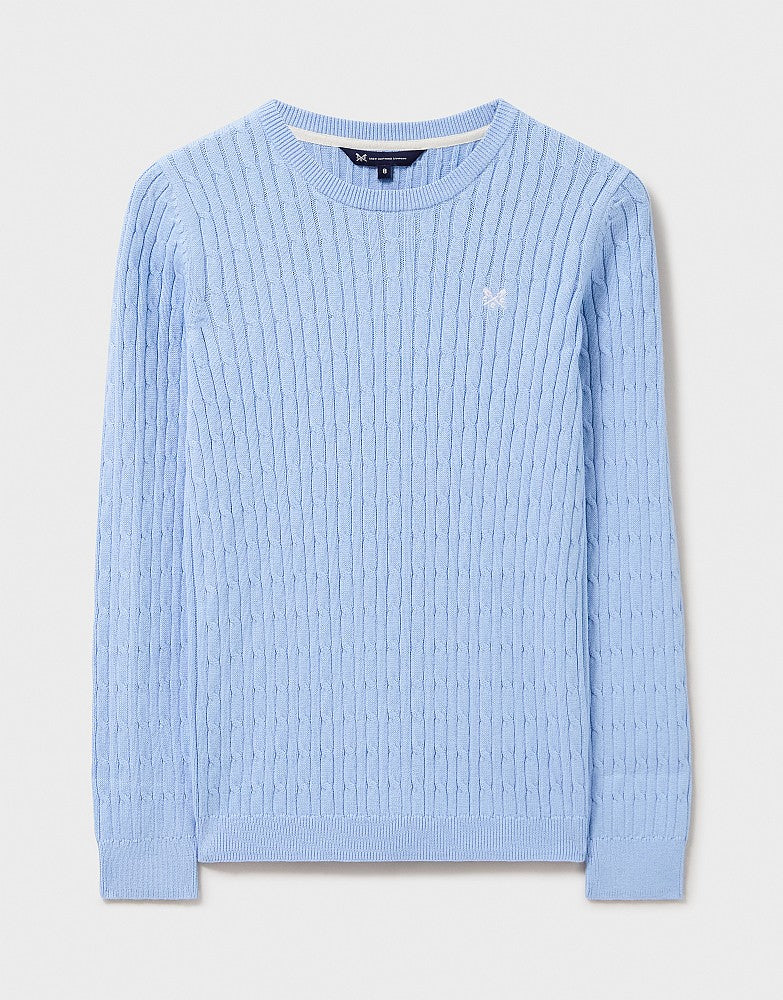 Crew Clothing Cable Knit Blue