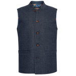 Load image into Gallery viewer, Cobalt Long Herringbone Waistcoat
