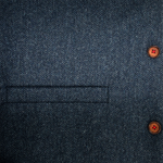 Load image into Gallery viewer, Cobalt Long Herringbone Waistcoat
