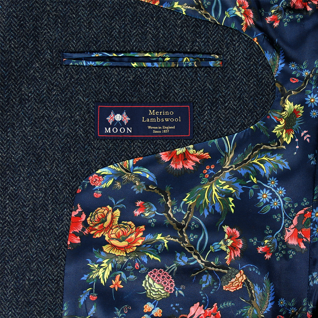 Cobalt Long Herringbone Waistcoat