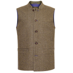 Load image into Gallery viewer, Coffee Long Herringbone Waistcoat
