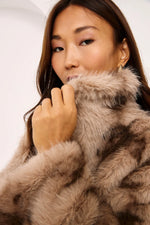 Load image into Gallery viewer, Toffee Faux Fur Coat
