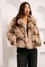 Load image into Gallery viewer, Toffee Faux Fur Coat
