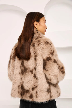 Toffee Faux Fur Coat